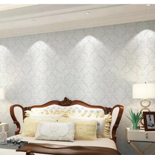 DECAL 1M PVC giấy dán tường khổ 45cm châu âu trắng