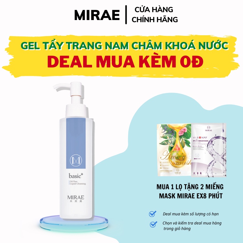 Gel tẩy trang Mirae làm sạch lớp trang điểm làm sạch lỗ chân lông 150ml/chai