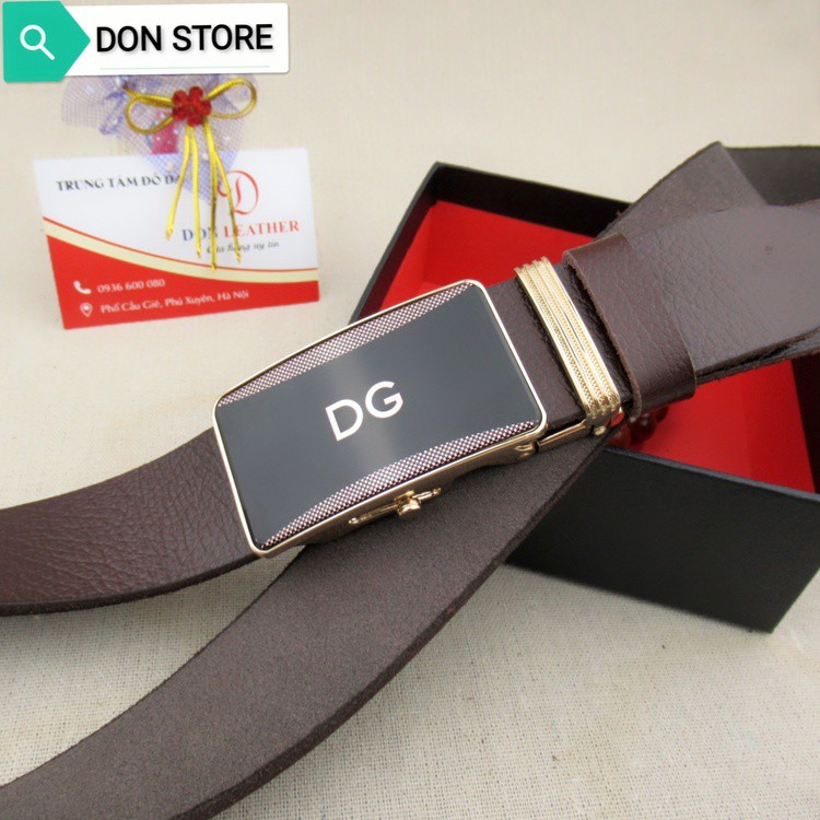 Dây Lưng Nam Khóa Tự Động Thép Không Rỉ Dây Da Bò Thật 100% Bảo Hành 12 Tháng