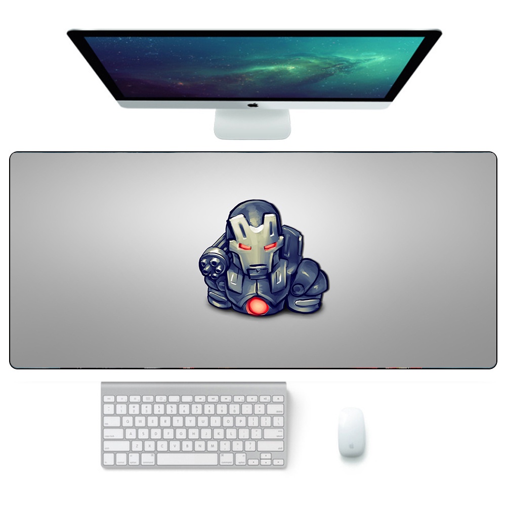 Tấm Lót Chuột Và Bàn Phím Cỡ Lớn Không Thấm Nước In Hình iron man marvel Độc Đáo
