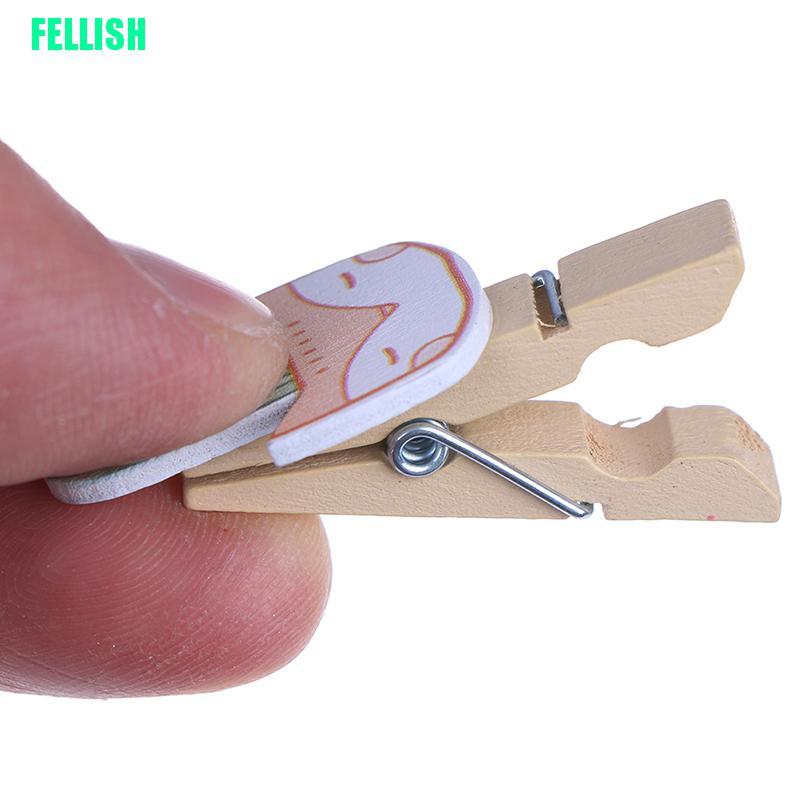 Bộ 10 Kẹp Gỗ Treo Ảnh Hình Cây Xương Rồng Dễ Thương