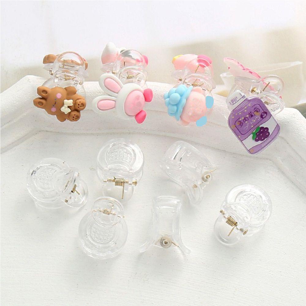 BACK2LIFE Kẹp Tóc Acrylic Hình Tròn Phong Cách Hàn Quốc Dễ Thương DIY