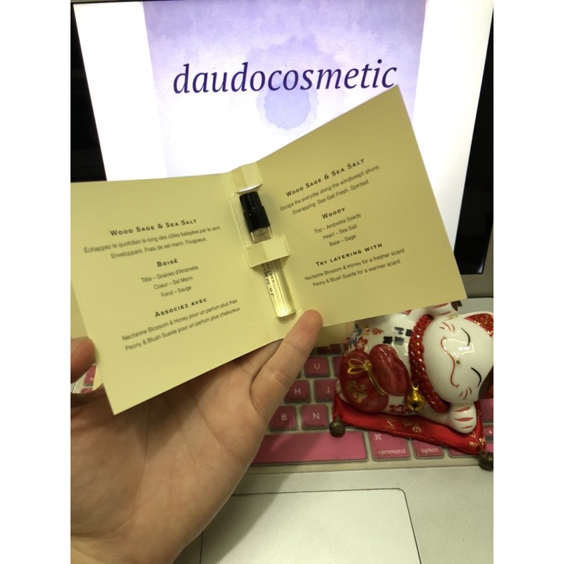 Nước hoa Jo Malone Peony & Blush Suede - English Pear & Freesia, Wood Sage 1.5ml