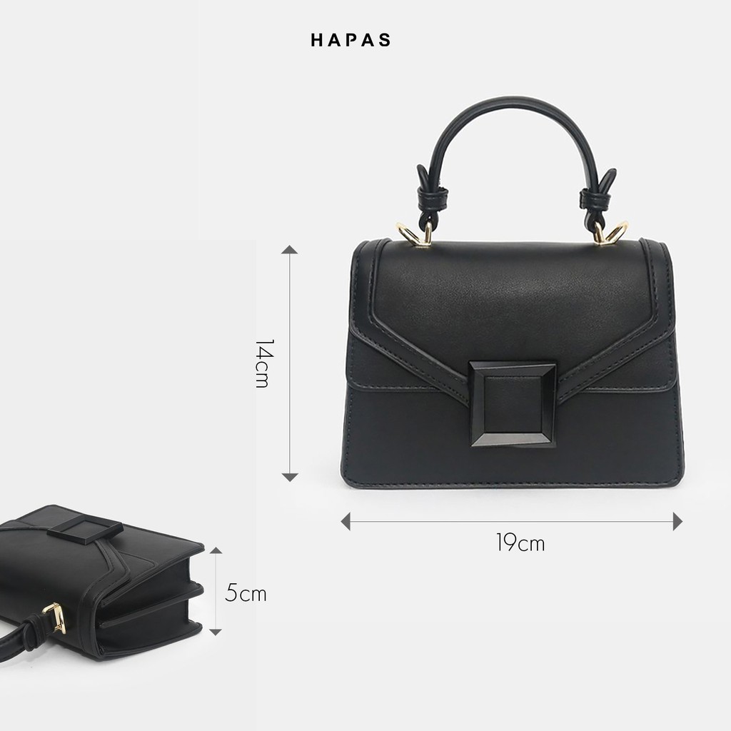 [Mã WABRWB24 giảm 30K đơn 99K] Túi Xách Nữ Hộp Khoá Vuông Size 19 HAPAS - TSN19264 | BigBuy360 - bigbuy360.vn