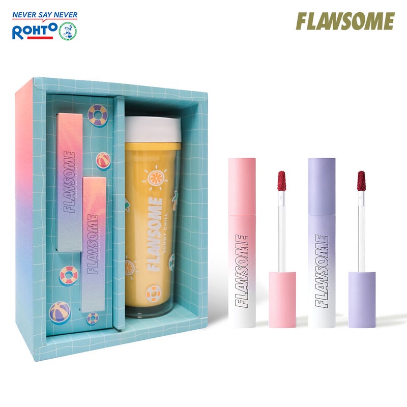 Set 2 Son Trang Điểm Flawsome + Quà Tặng Bình Nước Xinh Xắn Hasaki sản phẩm chính hãng