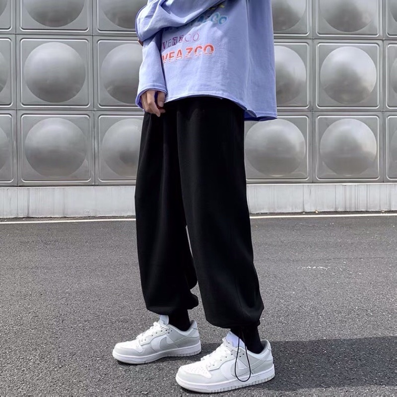 Quần jogger thể thao ống rộng nam nữ có dây rút , ống xuông unisex chất dày dặn Big size ulzzang