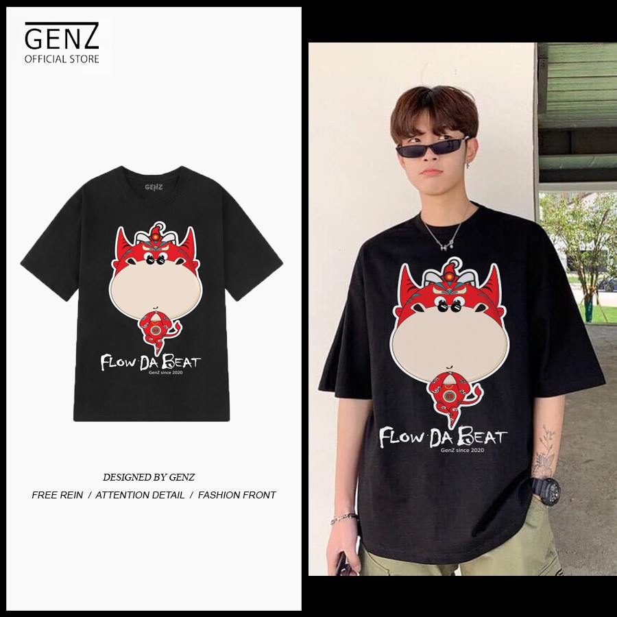 Áo thun tay lỡ GENZ Tân Sửu Đế Vương dáng Unisex form rộng phong cách Ulzzang - ZTET02 | BigBuy360 - bigbuy360.vn