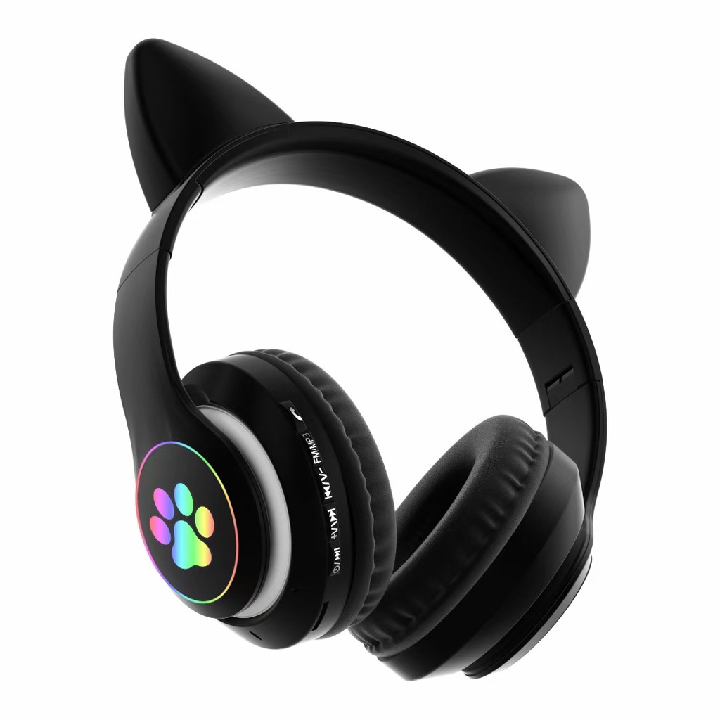 Tai Nghe Chụp tai Mèo Bluetooth. Headphone Dễ Thương Có Mic,Âm Bass Mạnh Mẽ