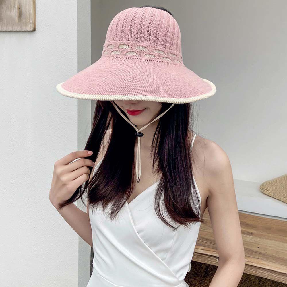 Mũ Cói Rộng Vành Hở Chóp Chống Nắng Nhiều Màu Sắc Thời Trang Mùa Hè Cho Nữ