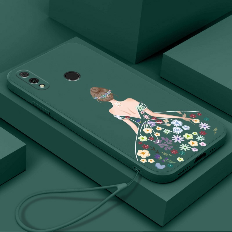 Ốp Điện Thoại TPU Silicon Mềm Họa Tiết Hoa Có Dây Đeo Cho huawei y7 prime 2019 y7 2019 y6 2019 y6s y6 pro 2019 y6 2019 y7 pro