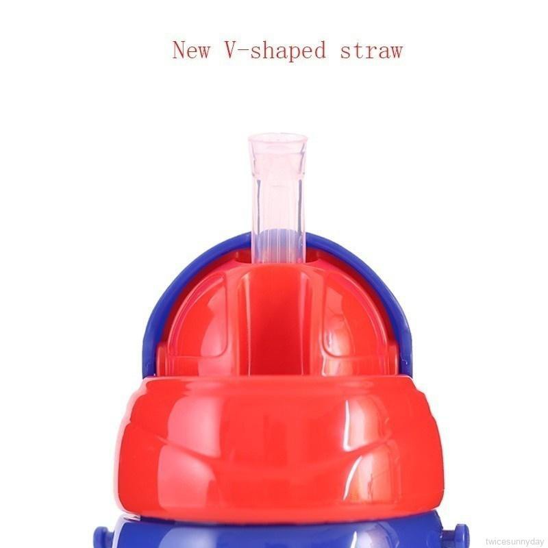 Bình Nước Có Ống Hút Họa Tiết Hoạt Hình Dễ Thương Cho Bé