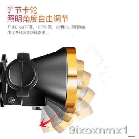 Đèn pha Ánh sáng mạnh có thể sạc lại Siêu chiếu xa 3000m pin LED gắn trên đầu soi đánh cá ban đêm của thợ mỏV