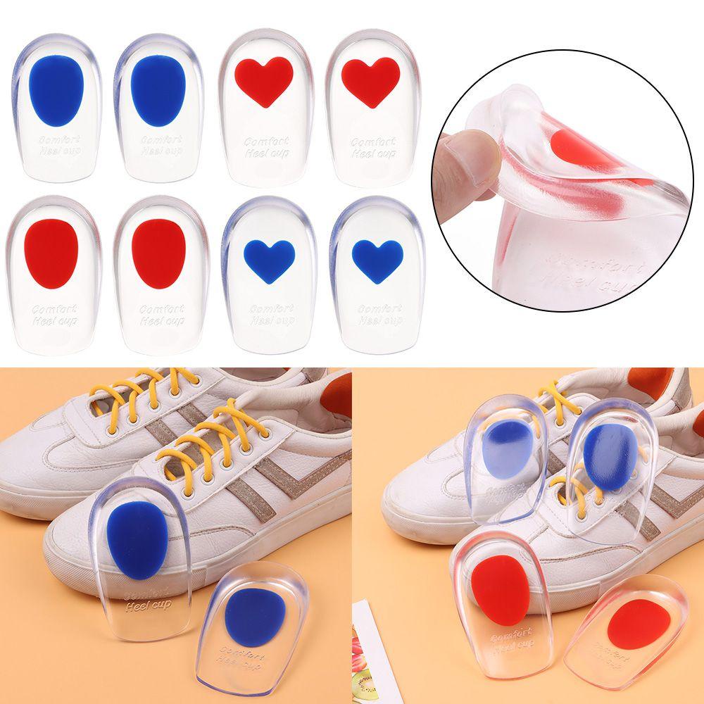 Miếng Lót Giày Bằng Gel Silica Trong Suốt Hình Chữ U Tăng Chiều Cao Chống Sốc