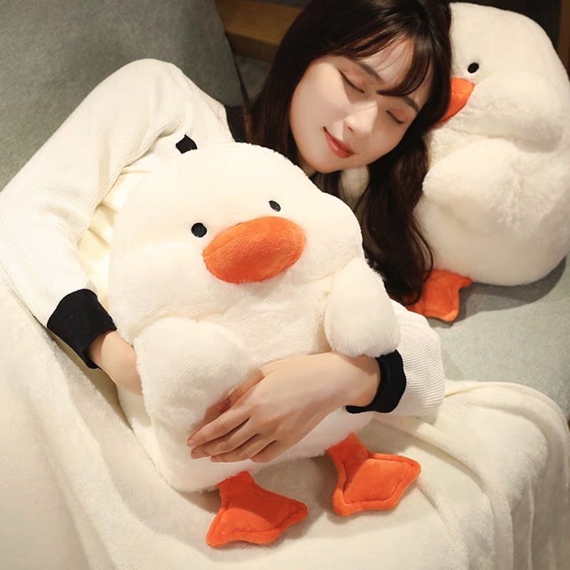 Gối + chăn Vịt Duck hand warmer 3 trong 1 văn phòng công sở ngủ trưa làm ấm tay Vịt thú nhồi bông