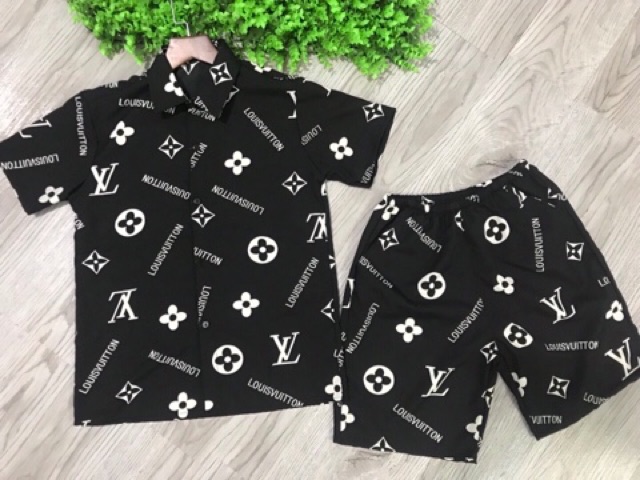 Bộ Lụa Louis Hàng Đẹp [ Hai Màu Trắng - Đen ] | BigBuy360 - bigbuy360.vn