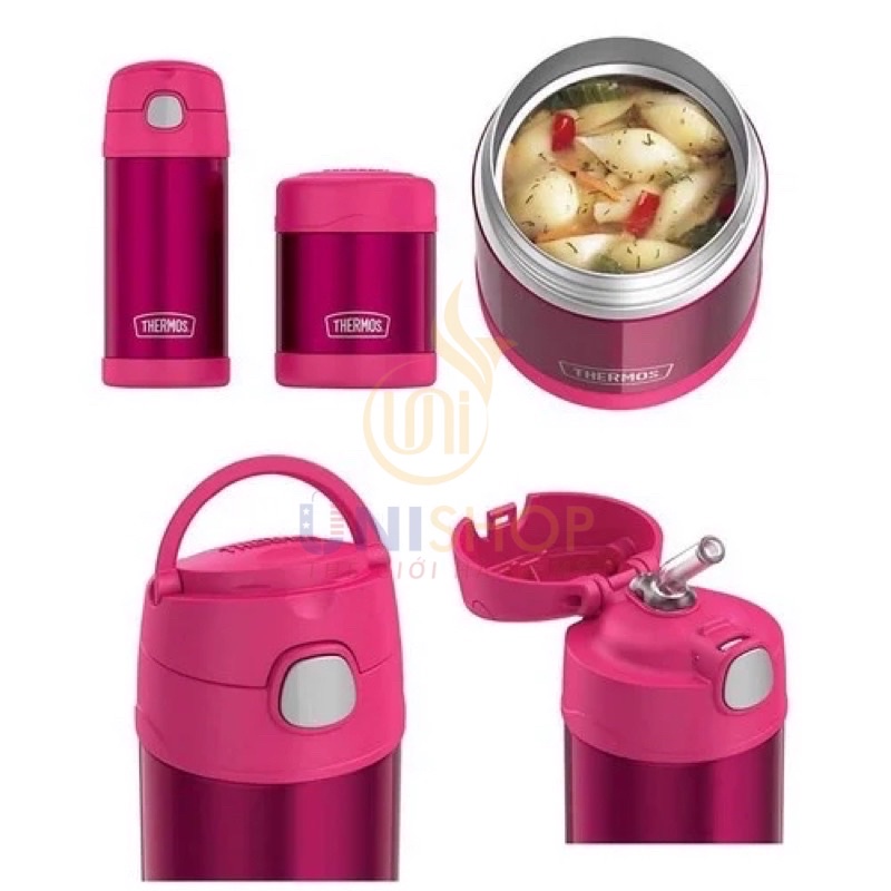 Set bình + hộp đựng thức ăn giữ nhiệt cho bé Thermos Funtainer Lunch