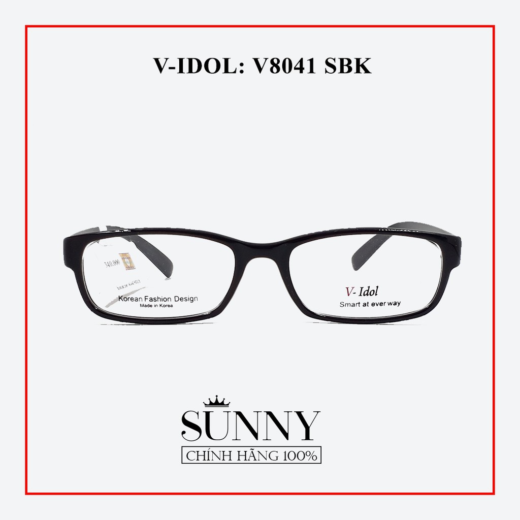 Gọng kính nam nữ V-idol cá tính - V8041 (2 màu), thiết kế dễ đeo bảo vệ mắt