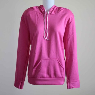 Áo hoodie có nón vải nỉ màu hồng NEW