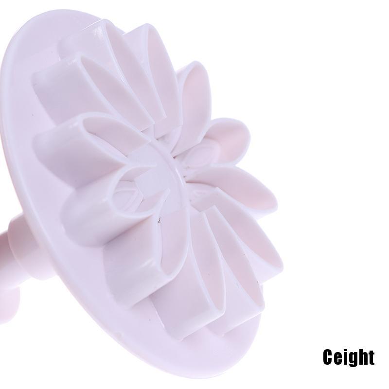 Khuôn Nhựa Nhấn Kẹo Đường Hình Bông Hoa Trang Trí Bánh Kem