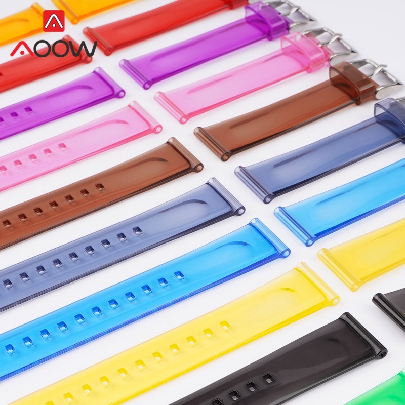 Dây Đeo PVC Trong Suốt 20mm Chống Thấm Nước Thay Thế Cho Đồng Hồ Thể Thao Swatch Omega Collaboration MoonSwatch