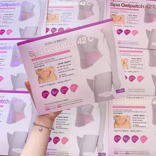 Miếng Dán Giảm Mỡ Bụng 42℃ Spa Gelpatch Hàn Quốc Full Hộp 5 Miếng