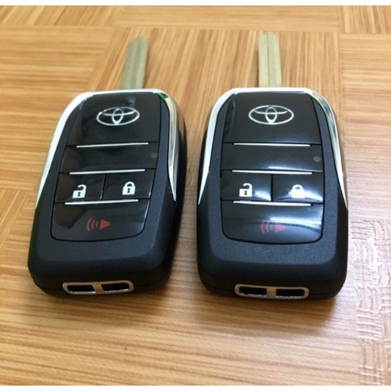 Vỏ chìa khoá độ gập xe Toyota 3 NÚT Innova, Fortuner, Vios, Yaris, Corolla, Altis, Camry...