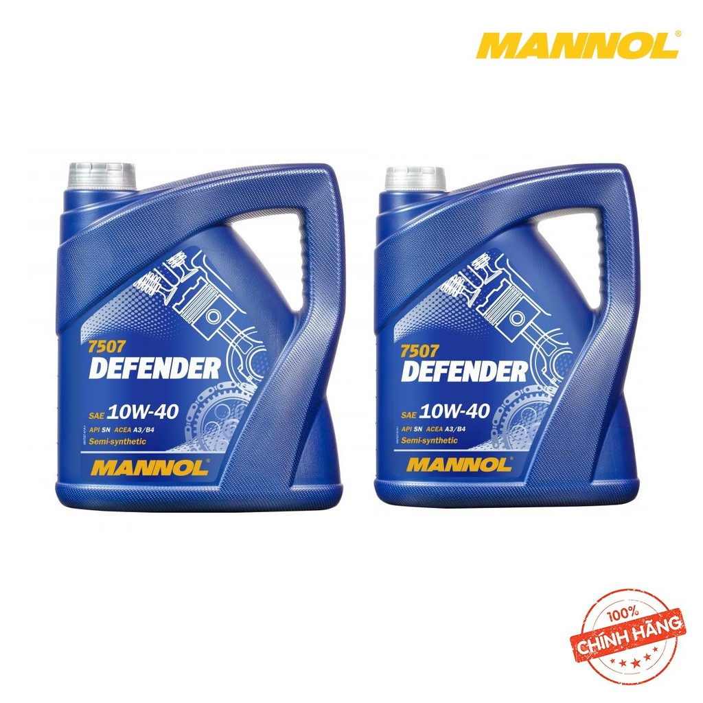 [Cao Cấp] Nhớt MANNOL 7507 Defender 10W-40 SL/CF – 5L Hàng Đức Chính Hãng – VTMART-NHẬP KHẨU TỪ ĐỨC