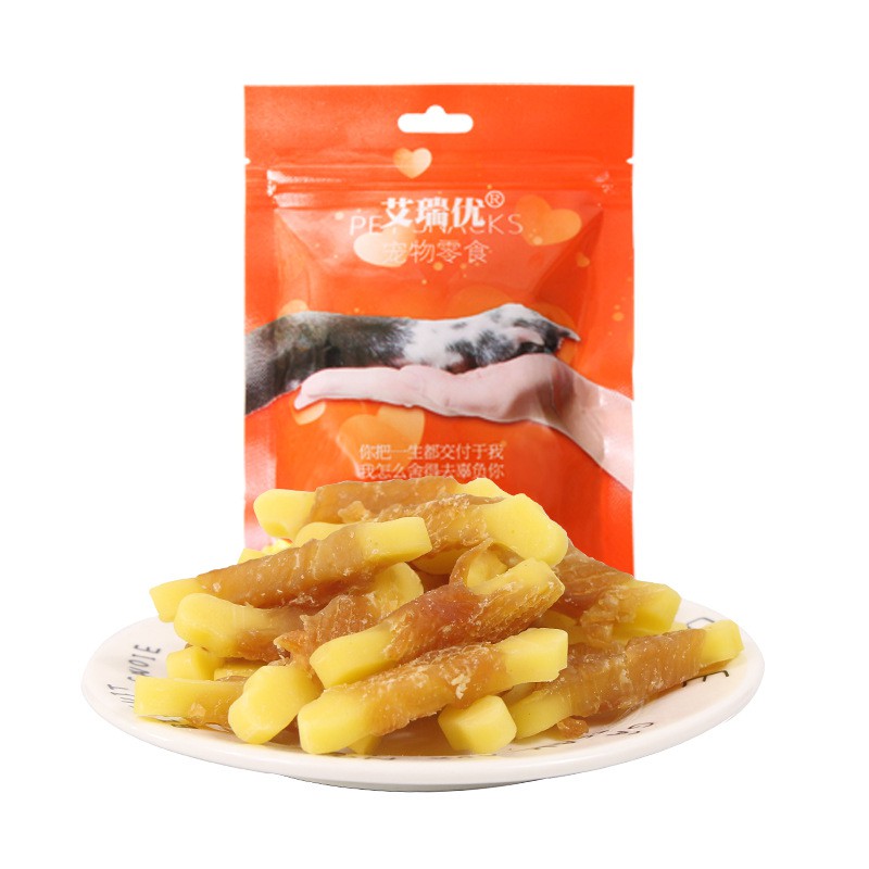 Bánh thưởng cho chó Ariu 100g/túi - Thanh thịt sấy khô (nhiều vị)