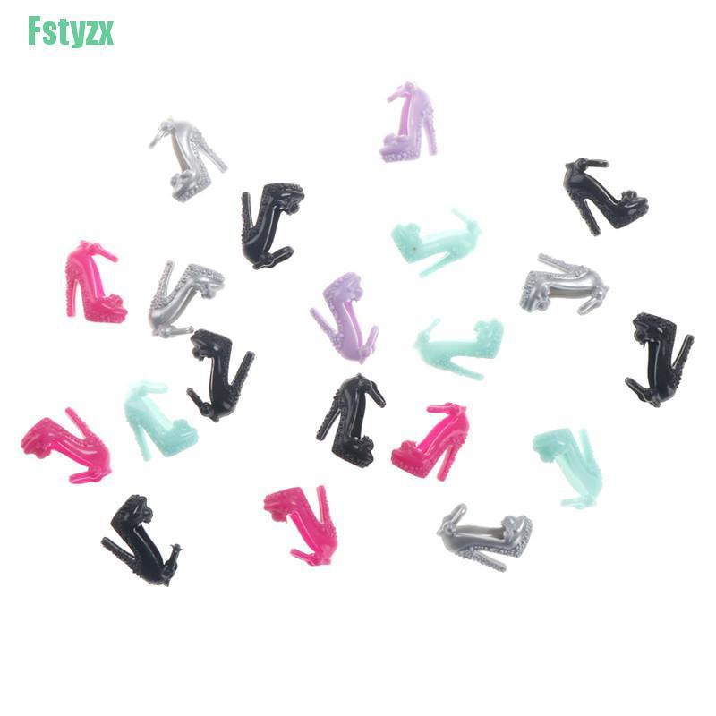 fstyzx 10 Pairs Shoes Party Dress Doll Shoes Dolls Accessories Gift