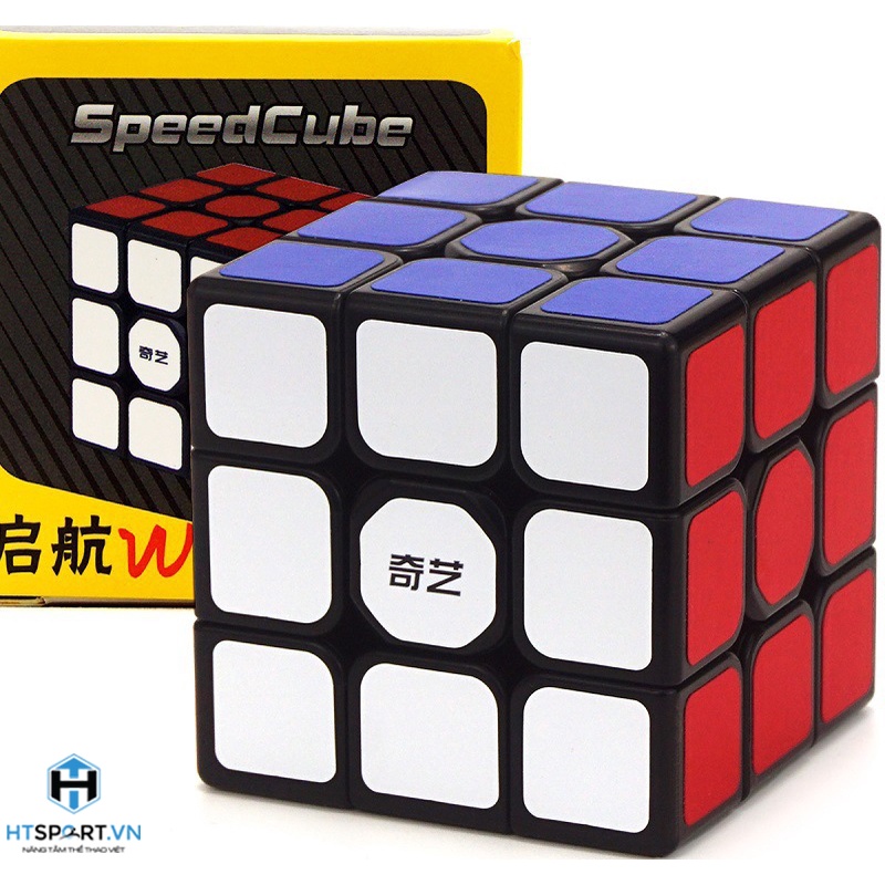 RuBik 3x3, Rubik 3 Tầng Khối Lập Phương WiYi Cube Viền Đen, Đồ Chơi Phát Triễn Trí Tuệ Cao Cấp