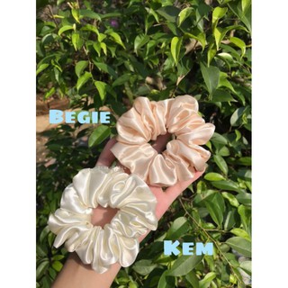 Scrunchies Satin Vải Phi Bóng - Dây Cột Tóc Vải