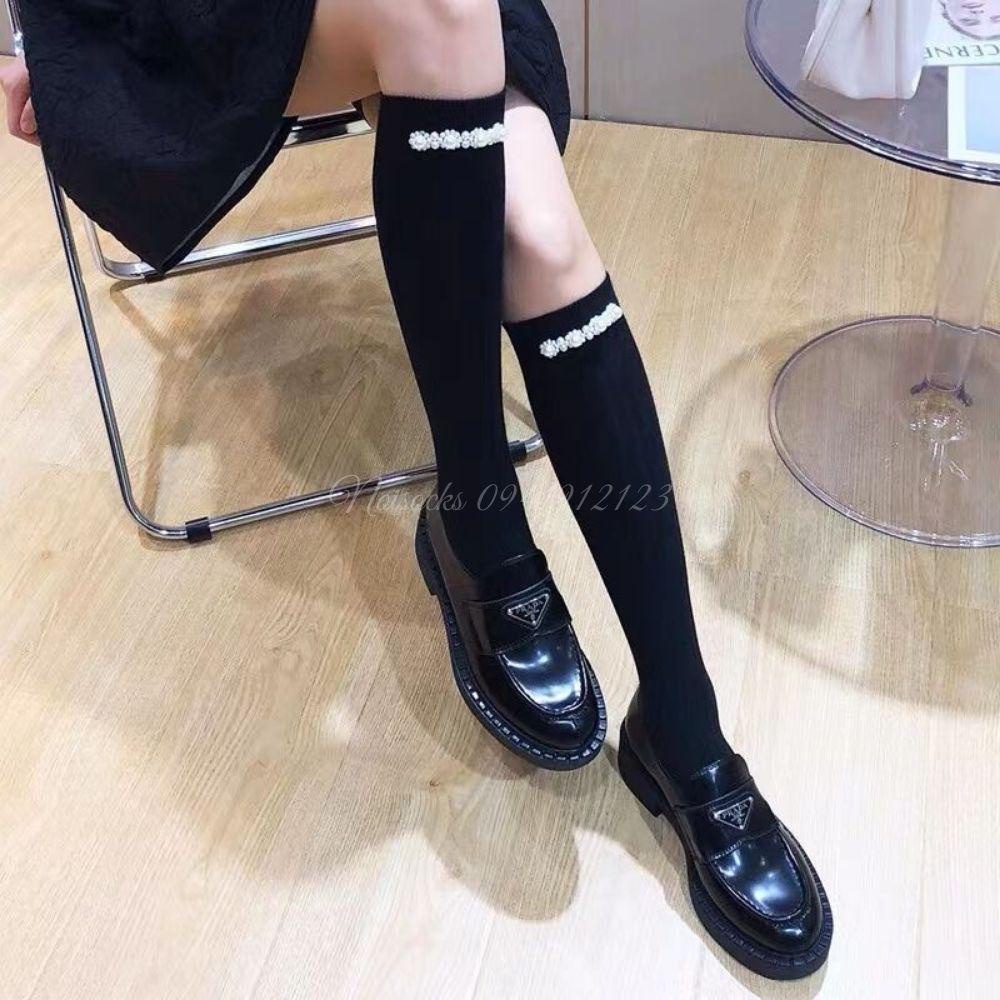 Tất giả boot, tất bắp chân phong cách Lolita Cá Tính, Sang Trọng chất liệu sợi dệt kim cao cấp, dày dặn