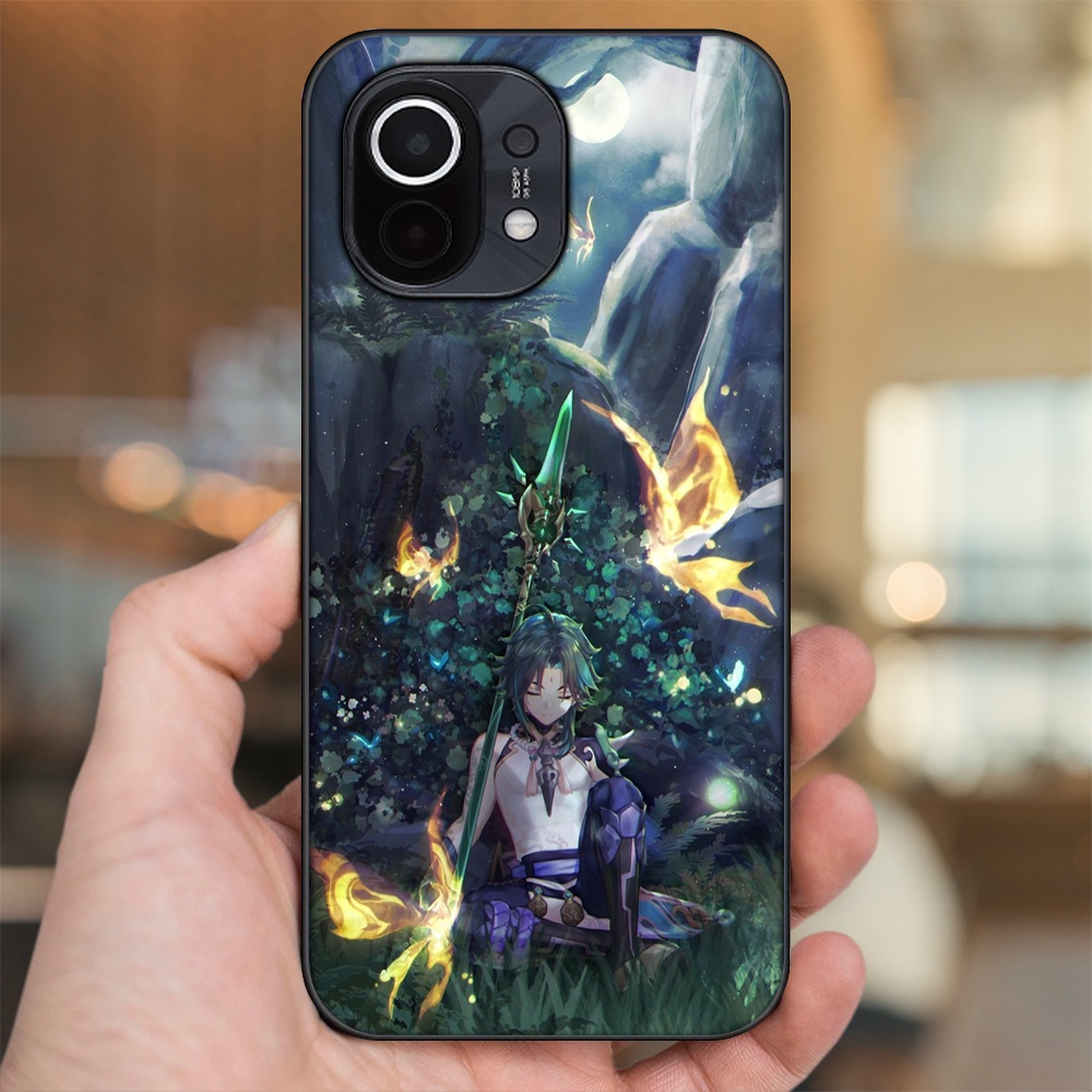 Ốp lưng Xiaomi Mi 11 viền đen in hình Xiao Genshin Impact