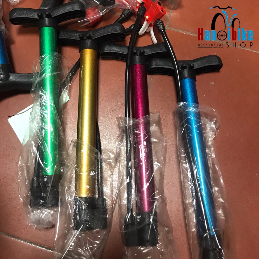 Bơm xe đạp để nhà mini dùng cho cả van gạo, van cối