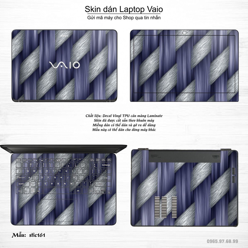 Skin dán Laptop Sony Vaio in hình Hoa văn sticker nhiều mẫu 27 (inbox mã máy cho Shop)