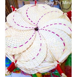 Quạt Nan Đan Lá Loại Dày Decor - Kích Thước Lá Quạt Lớn 31-35cm