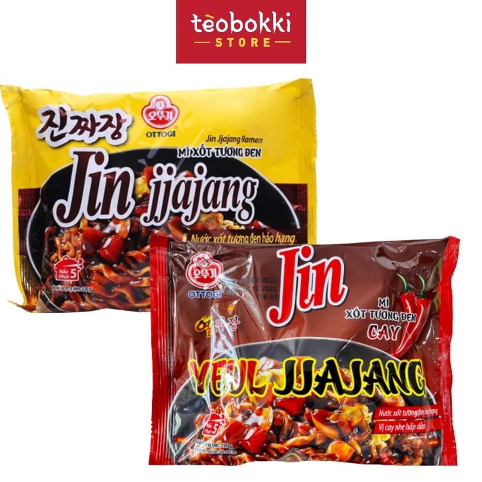 Mì Ottogi xốt tương đen Jin Jjajang 75g, 135g