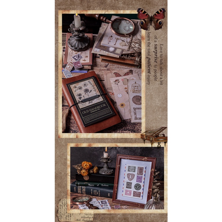 Giấy nền trang trí sổ vintage set 8 tờ HD120-K78 Decor sổ DIY Crafts, Scrapbook, Journal, Diary, Planner, Wal Seal Ect