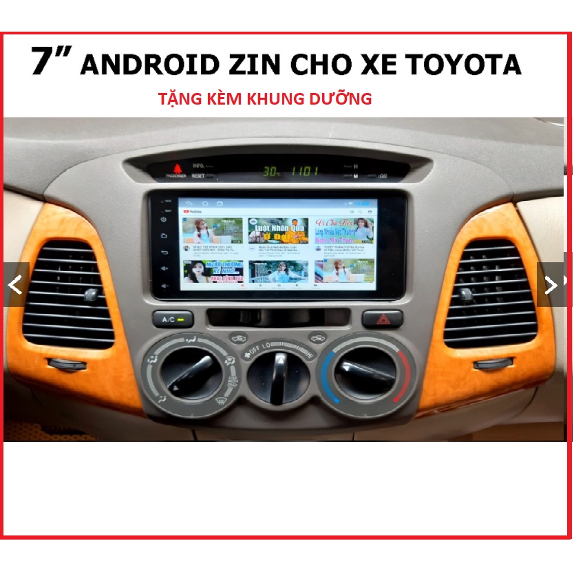 Màn Hình Android 7 inch Cho Các Dòng Xe TOYOTA - Đầu DVD Android Tặng Kèm MẶT DƯỠNG Toyota