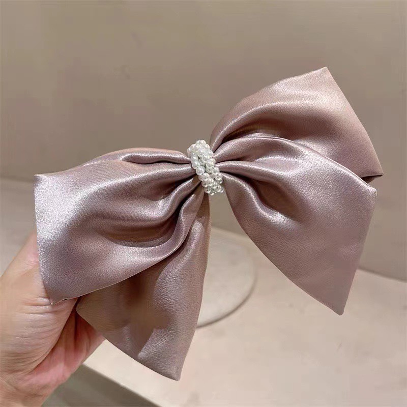 Kẹp tóc nơ tiểu thư đen nâu TIMSTORE phụ kiên thời trang phong cách hàn quốc