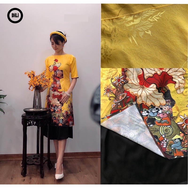 Set áo dài cách tân mẹ và bé