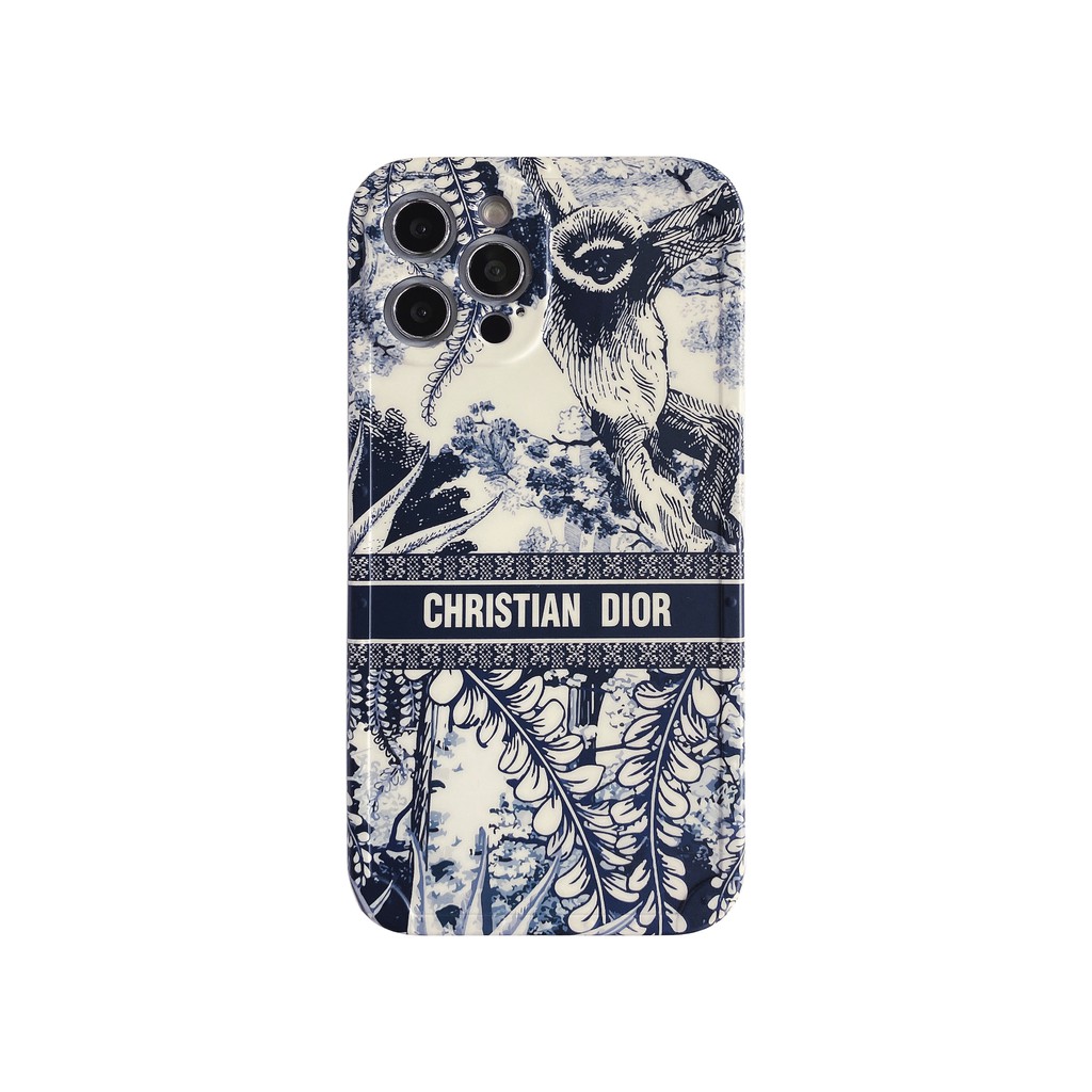 DIOR Ốp Điện Thoại Mềm Họa Tiết Hoa Phong Cách retro Cho iphonex / xs Xsmax 11 11Pro 11Promax 12 12Mini 12Pro 12Promax