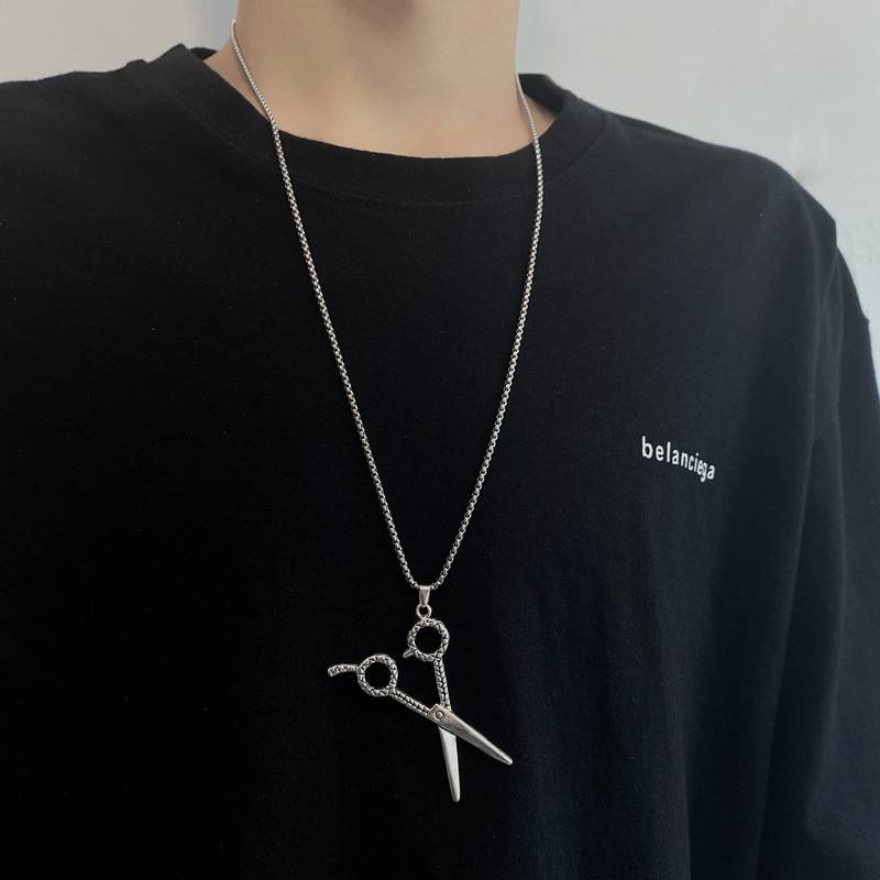 Vòng cổ Thép Titan Mặt Hình Chữ Cái Phong Cách Hip Hop Thời Trang