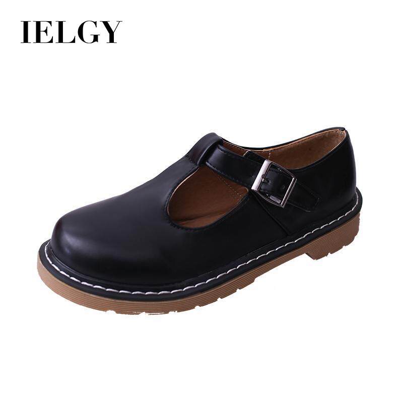 Giày da IELGY mũi tròn phong cách Nhật Bản xinh xắn thời trang dành cho nữ