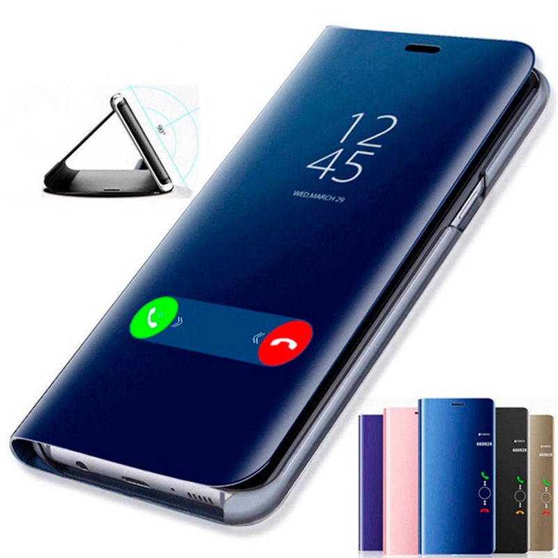 Ốp Điện Thoại Nắp Lật Tráng Gương Thông Minh Cho OPPO Realme C1 C2 C3 3 3i 5 5i 5s 5Pro XT X2 Pro A5 2020 A9 2020