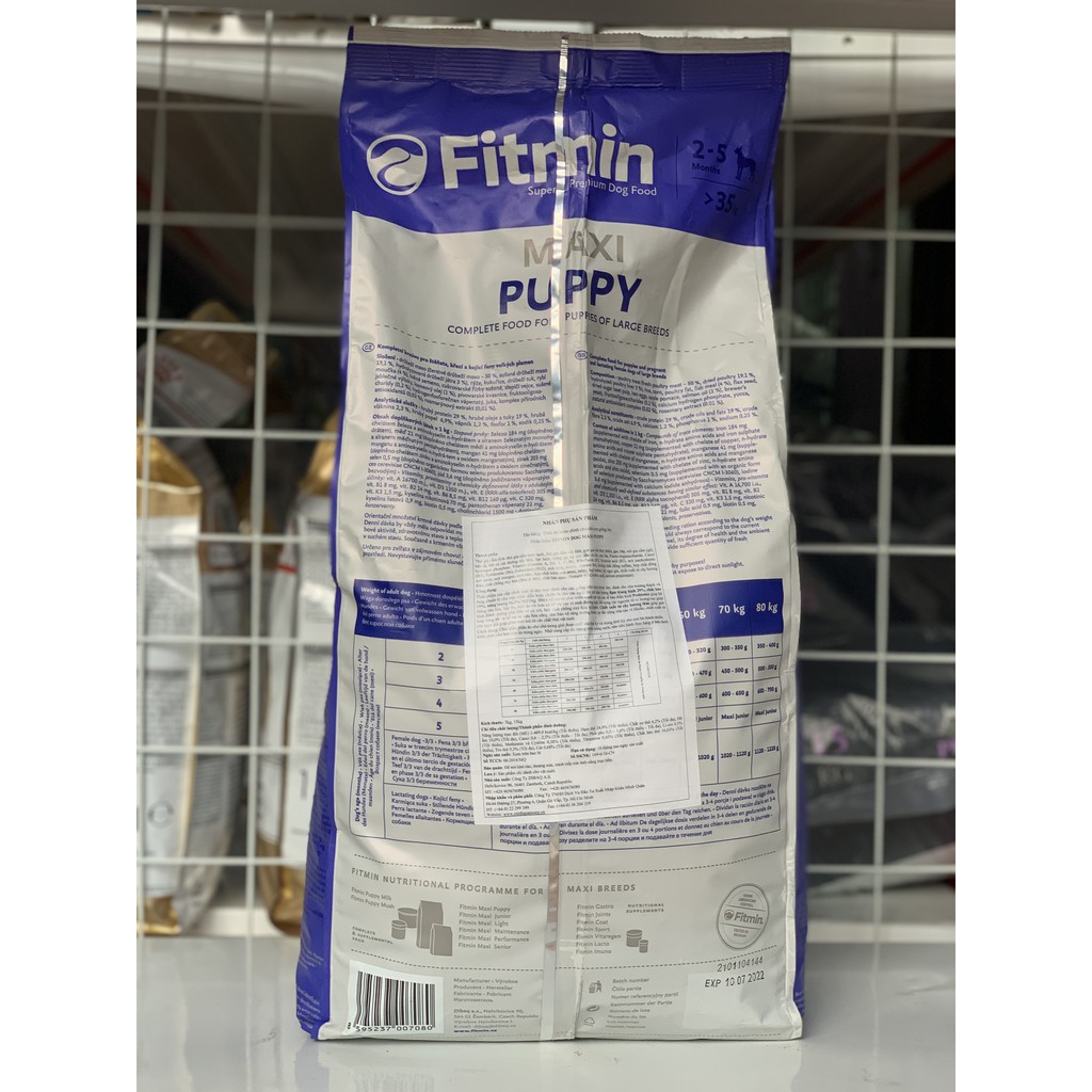  Fitmin dog maxi puppy 3kg - Thức ăn cho chó con kích thước lớn 3kg