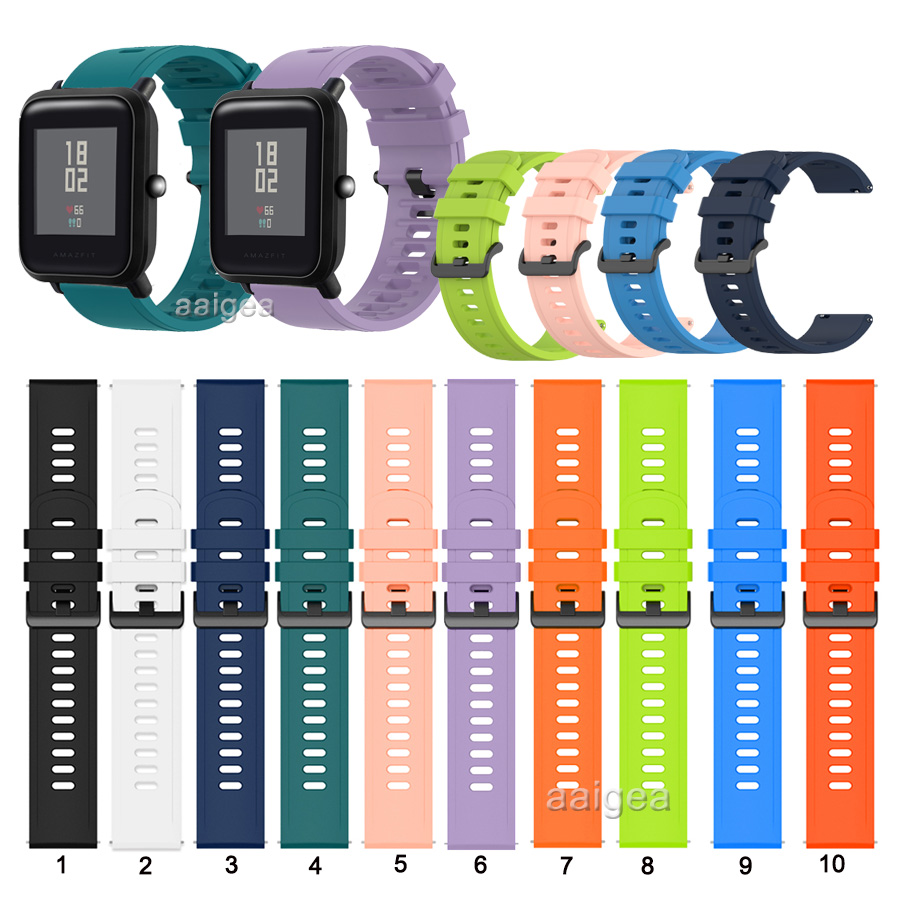 AMAZFIT Dây Đeo Silicon Cho Đồng Hồ Thông Minh Huami Amazfit Bip 3 Lite S U Pro/ GTS 2e/ GTS2 mini / GTS3 / GTS4 / Neo / GTR 42mm
