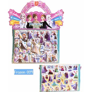 Hình Dán Sticker Loại 2 Tờ Elsa Anna Kitty Ultraman Sophia Paw Patrol Xe hơi Công chúa Disney Q77 YTT Q77 LD