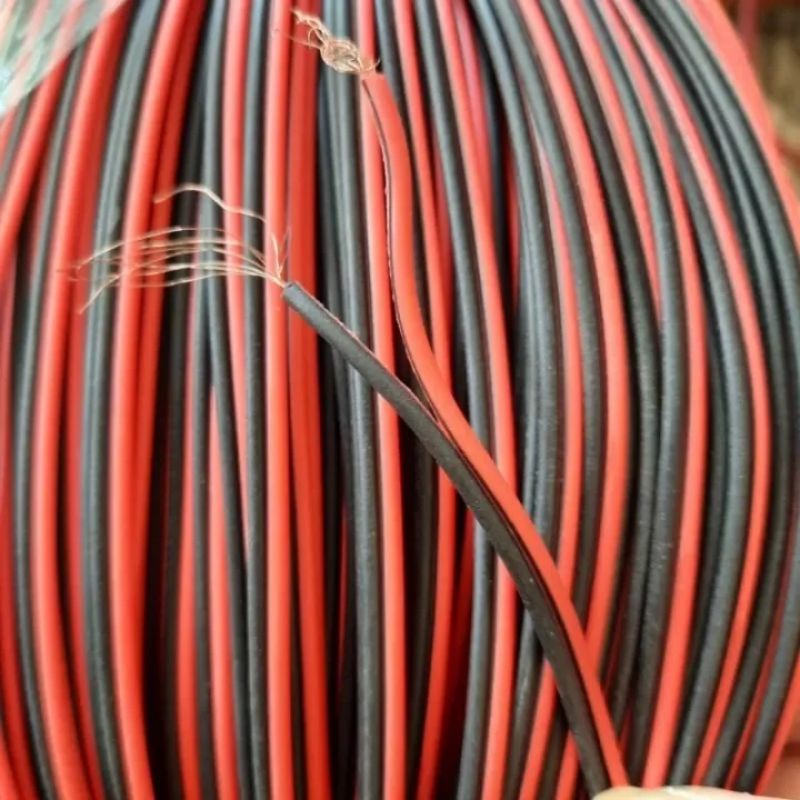 5 mét Dây điện đôi đỏ/đen lõi đồng nhiều sợi( mỗi lõi dây 10 sợi đồng)