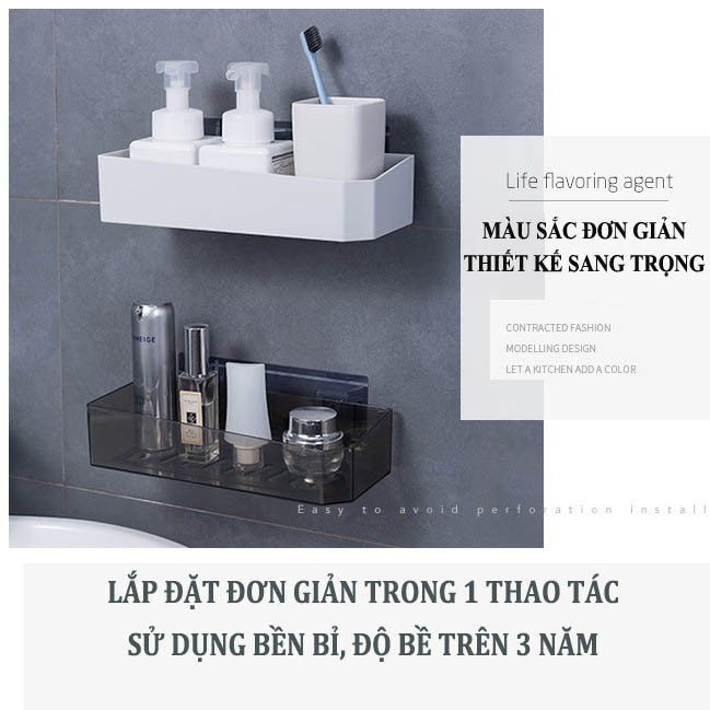 Kệ đựng đồ dùng nhà tắm dán tường mini sang trọng tiện lợi